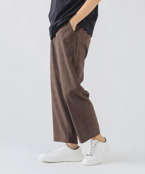 新品 beams チェックワイドパンツ BEAMS HEART（ビームス ハート）チェック柄 2タック ワイド