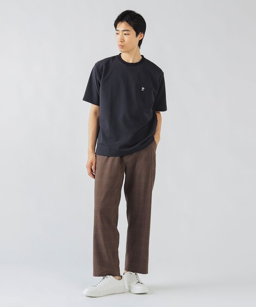 BEAMS HEART パンツ COOLMAX アンクル チェック ワイドイージー