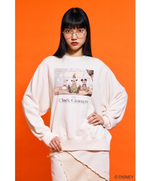 トレーナー スウェット MD MOVIE CELLULOID プルオーバー レディース Disney SERIES CREATED by MOUSSY トレーナー スウェット MD