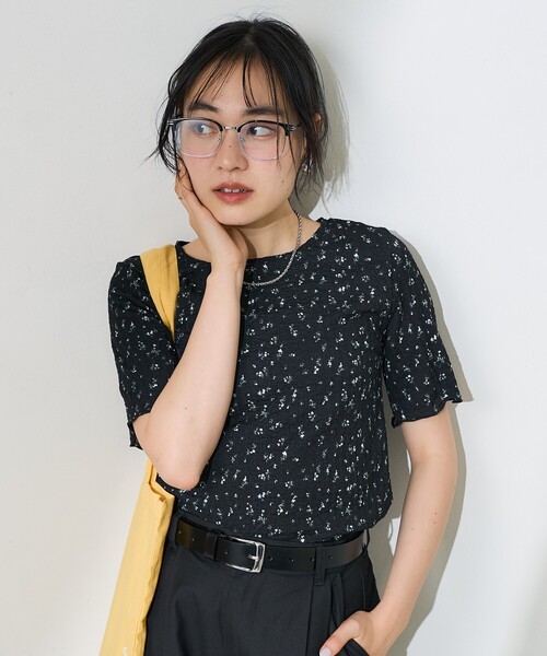 FREAK'S STORE tシャツ 花柄 ストレッチショートスリーブ
