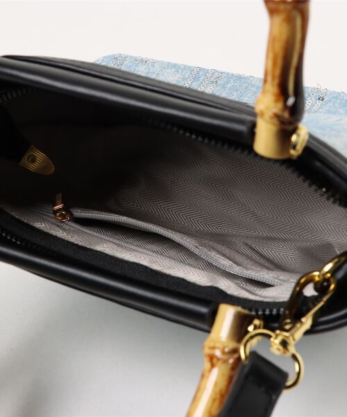 ショルダーバッグ バッグ 2way バンブーハンドル ハンドバッグ