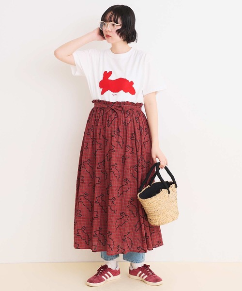 I am in fact tシャツ run rabbit Tシャツ レディース