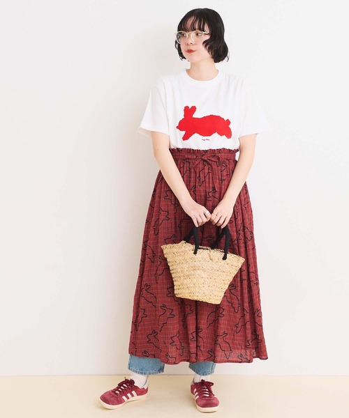 I am in fact tシャツ run rabbit Tシャツ レディース