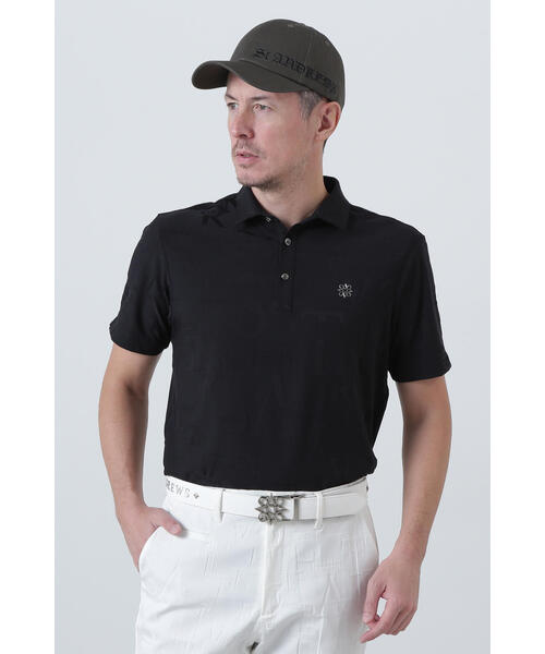 St ANDREWS ポロシャツ 「St ANDREWS」コンセプト柄リンクス無地半袖