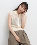 サマーニット ニット セーター メッシュニット...の詳細画像5