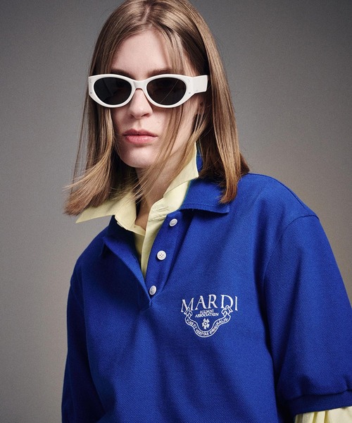 Mardi Mercrediポロシャツ 長袖 RUGBY SHIRT STRIPE FLOWER（ポロシャツ）｜Mardi Mercredi
