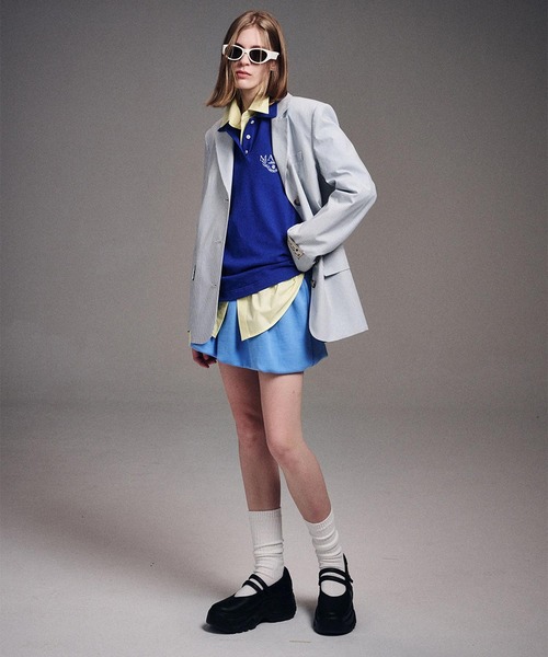 Mardi Mercredi ポロシャツ ポロ OVERSIZED SHIRT PIQUET ALUMNI