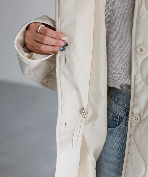 「Riberry」 ノーカラーコート MEDIUM アイボリー レディース_画像8