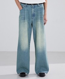 ジーンズ 「LUENNA」One-Tuck Wide Straight Denim Pants / ワンタックワイドストレートデニムパンツ メンズ レ｜ZOZOTOWN Yahoo!店