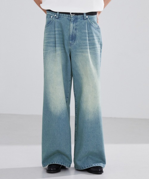 ☆韓国の人気☆【VOCAVACA】☆One-Tuck Wide Denim Pant.s☆ tuck wide denim | Katrin TOKYO