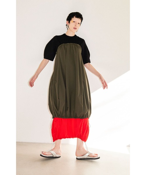 OMMO（オーエムエムオー） ワンピース IRREGULAR PATTERN LAYERED OP