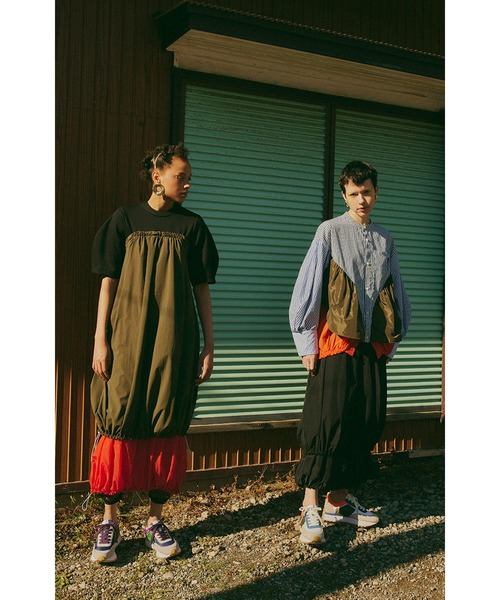 ばぁばOMMO IRREGULAR PATTERN LAYERED OP OMMO（オーエムエムオー） ワンピース IRREGULAR PATTERN LAYERED OP