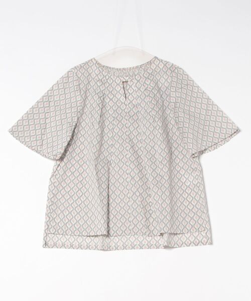 ブラウス シャツ キッドブルー -２５ＬＩＢＥＲＴＹプリント -5分袖トップス -KOBN345 -kidblue レディース