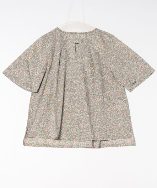 ブラウス シャツ キッドブルー -２５ＬＩＢＥＲＴＹプリント -5分袖トップス -KOBN345 -kidblue レディース