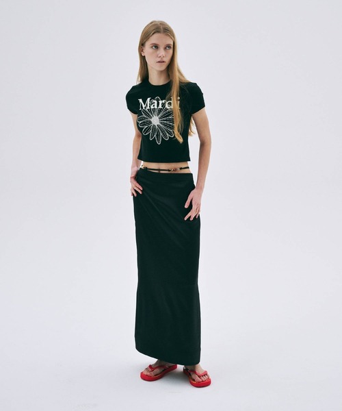 Mardi Mercredi tシャツ CROPPED TSHIRT FLOWERMARDI レディース