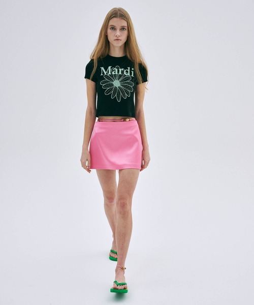 Mardi Mercredi tシャツ CROPPED TSHIRT FLOWERMARDI レディース