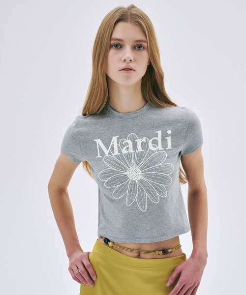tシャツ CROPPED TSHIRT FLOWERMARDI レディース CROPPED TSHIRT FLOWERMARDI（Tシャツ/カットソー）｜Mardi