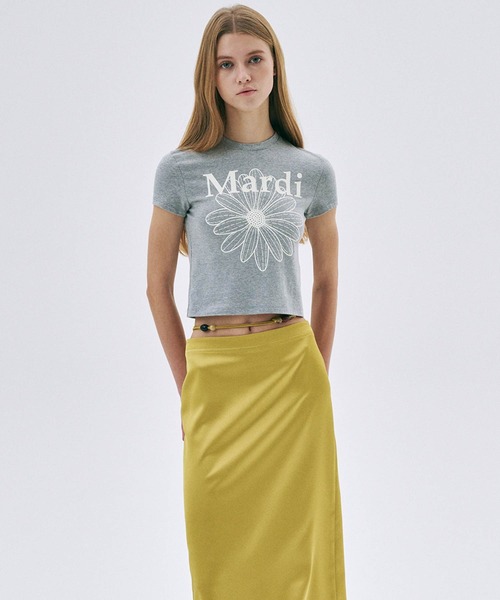 Mardi Mercredi tシャツ CROPPED TSHIRT FLOWERMARDI レディース