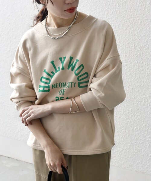 「SHIPS any」 スウェットカットソー ONE SIZE ベージュ レディース