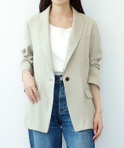 Sirin ジャケット テーラードジャケット 「セット対応」リネンライク 