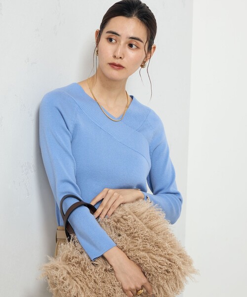 「NOLLEY'S Sophi」 Vネックニット 38 ライトブルー レディース NOLLEY'S Sophi 「NOLLEY'S Sophi」 Vネックニット 38 ライト
