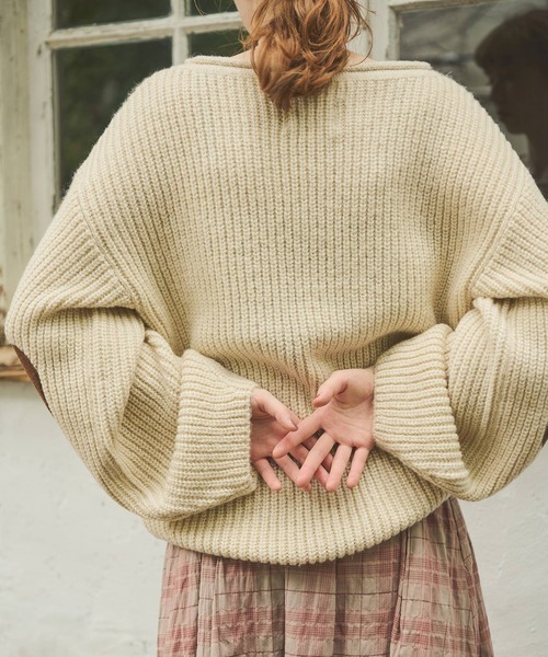 「Crisp」 長袖ニット FREE アイボリー レディース_画像8