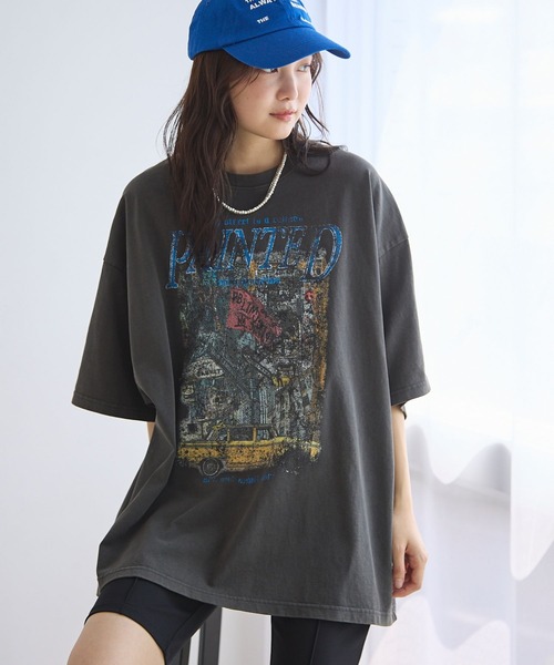 送料関税込み[361°]BIAOSU bb team★日本未入荷★新作★大人気 PBLIM tシャツ 「UNISEX」NYビッグシルエットTシャツ レディース
