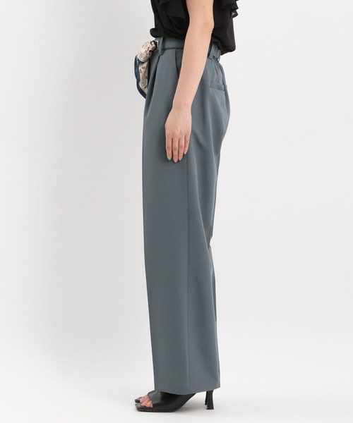 Andemiu スラックス パンツ スカーフベルトツキワイドパンツ494248
