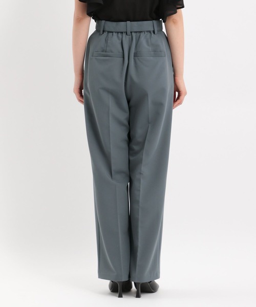 Andemiu（アンデミュウ） スラックス パンツ スカーフベルトツキワイド