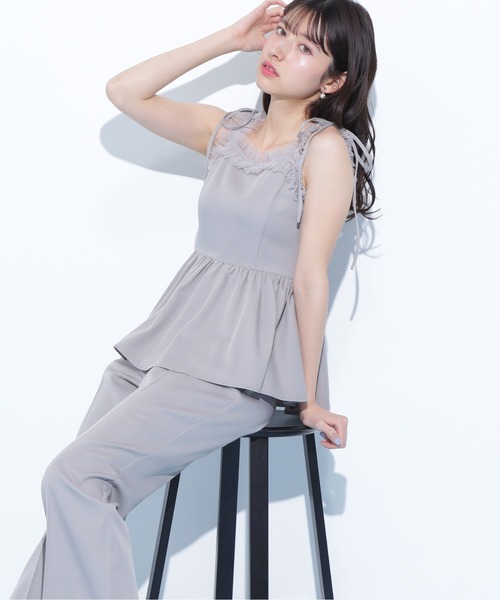 ジルスチュアート ペプラム セットアップ ジルバイジルスチュアート JILL by JILLSTUART ペプラムキャミ