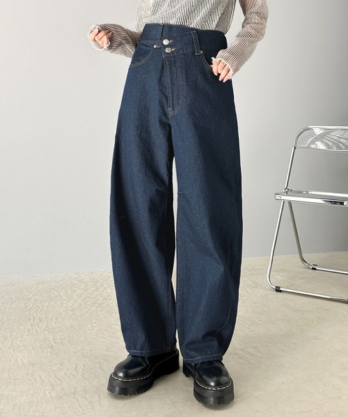 [classicalelf] обработка Denim брюки X-LARGE голубой женский 