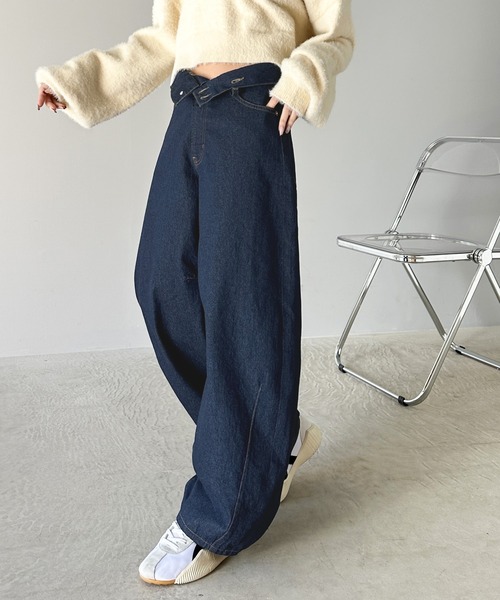[classicalelf] обработка Denim брюки X-LARGE голубой женский 