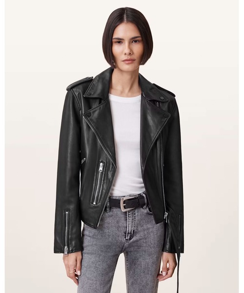レザージャケット ライダース BALFERN LEATHER BIKER JACKET | BALFERN レザー バイカー ジャケット レディースの画像