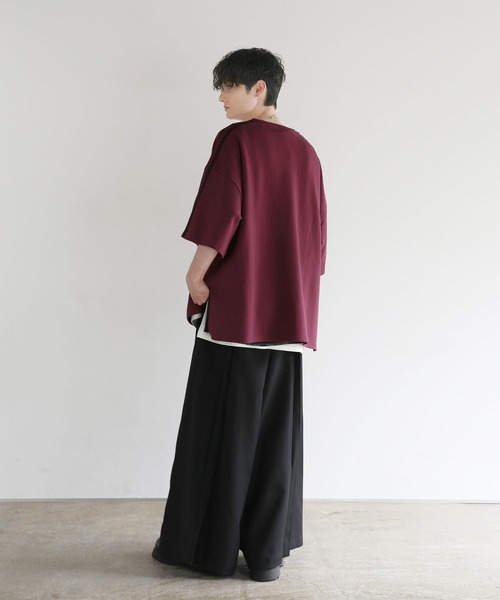 LILL（リル） スラックス ハイウエストワイドドレーププリーツ袴