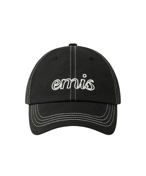 emis キャップ 帽子 LETTERING LOGO WHITE STITCH BALL CAP