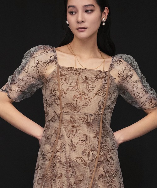 GIRL DRESS FOR NOW パーティードレス ドレス フラワーウェーブ