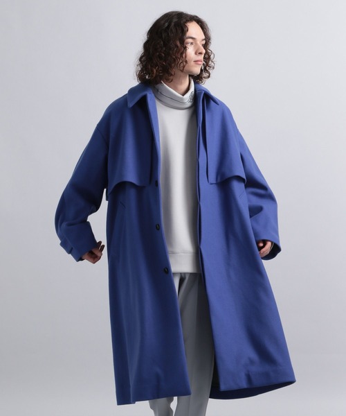 HARE 【ハレ】ウールオーバーロングコート　新品✨　ゆったり　青　ブルー　F 楽天市場】ウールオーバーロングコート HARE ハレ ジャケット