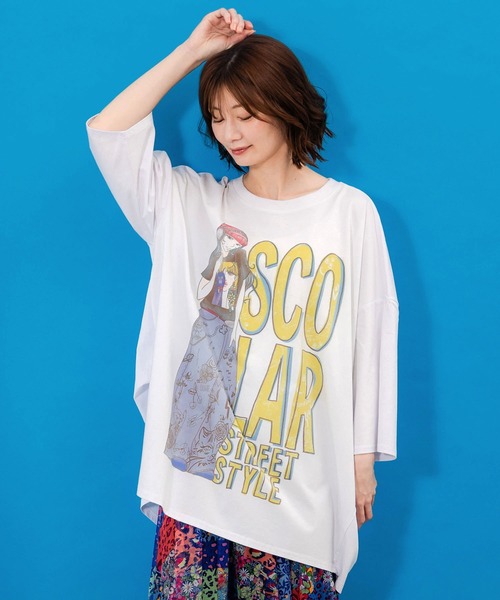 tシャツ 152710：スカラースタイリング 女の子柄プルオーバー レディース
