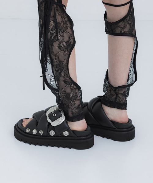 【TOGA】ブラック◆レザー◆スタッズ付き◆フラットサンダル 楽天市場】TOGA PULLA トーガ プルラ サンダル METAL SNEAKER