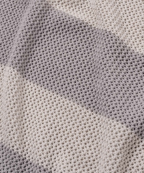 「ADAMASTE」 半袖ニット MEDIUM グレー メンズ_画像6