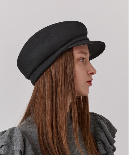 Chapeau d' O（シャポードオー） 帽子 キャスケット Side Tuck Wo Felt