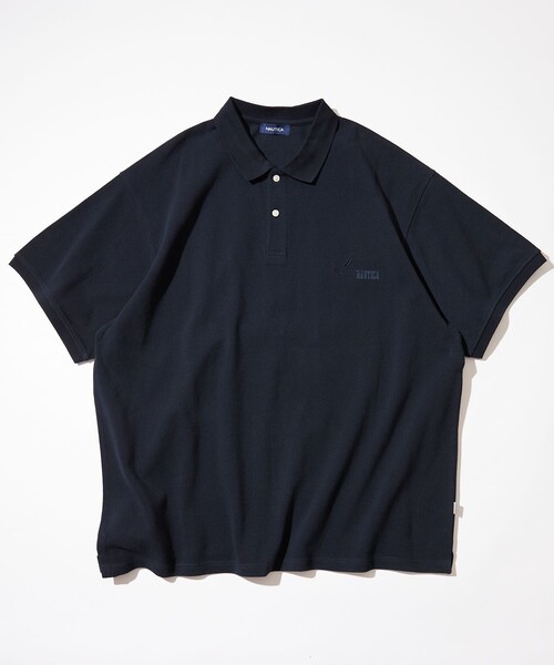「NAUTICA」 半袖ポロシャツ MEDIUM ブラック メンズ