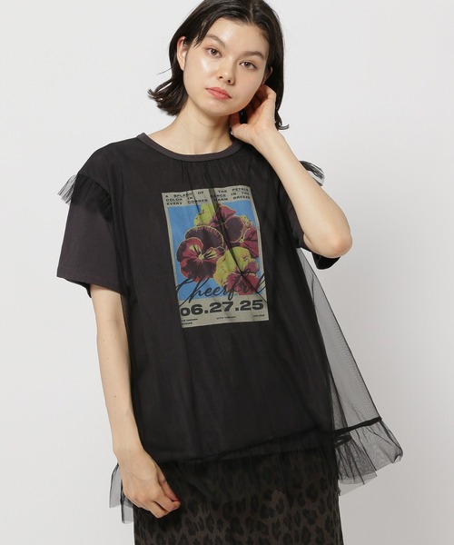 niko and/THEBOYFRIEND ネイビー 花柄 Tシャツ アソートモチーフ刺繍Tシャツ | [公式]ニコアンド（niko and ）通販