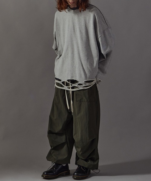 Theater code パンツ Wide pants with drawstring / ドローコード付き