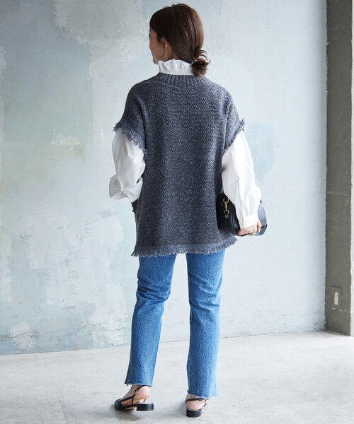 SLOBE IENA（スローブイエナ） 長袖ブラウス FREE サックスブルー