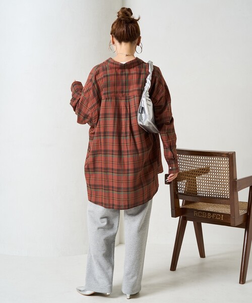ブラウス シャツ 限定展開　ビックシルエット チェック ボリューム シャツ レディース | FREAK'S STORE | 20