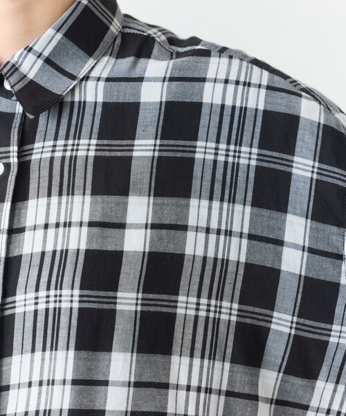 ブラウス シャツ 限定展開　ビックシルエット チェック ボリューム シャツ レディース | FREAK'S STORE | 10