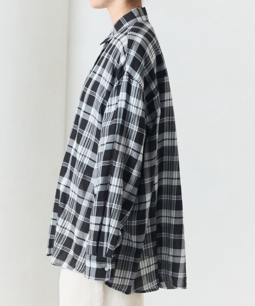 ブラウス シャツ 限定展開　ビックシルエット チェック ボリューム シャツ レディース | FREAK'S STORE | 06