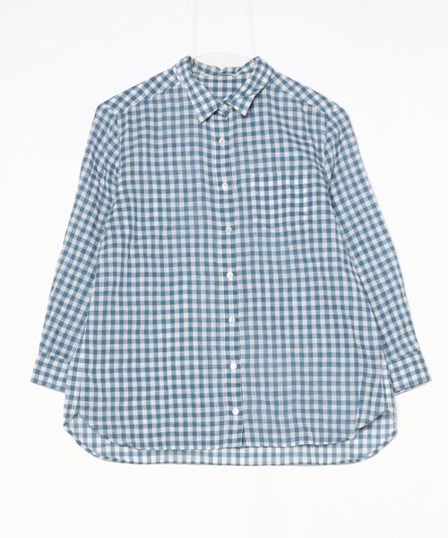 ニューヨーカー様 NEWYORKER（ニューヨーカー） 7分袖シャツ 11号 サックスブルー