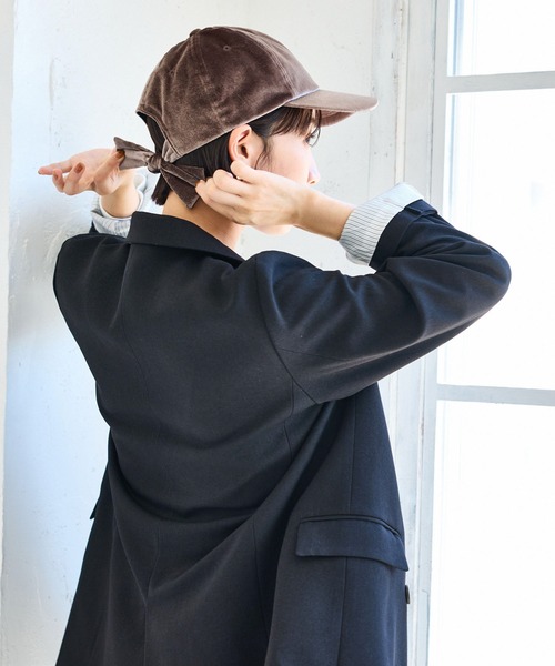 VIS（ビス） キャップ 帽子 バックリボンベロアキャップ レディース